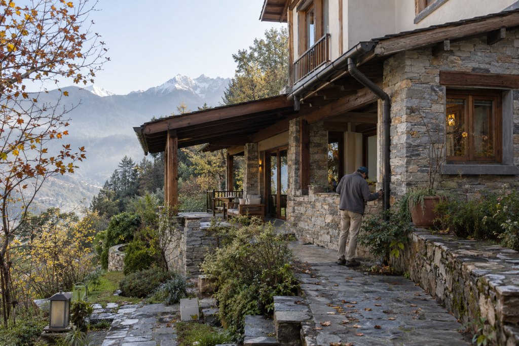 Maintenance inspection at a professionally managed mountain residence