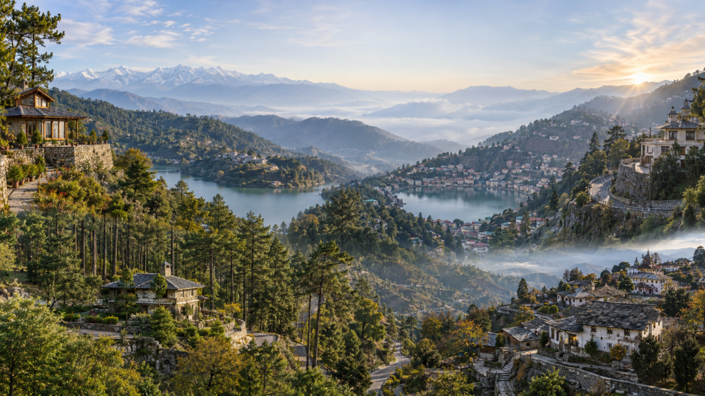 Visual comparison of Uttarakhand’s major second-home locations, including Mukteshwar, Bhimtal, Nainital, Ranikhet, Almora and Mussoorie.